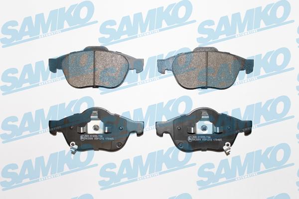 Samko 5SP1215 - Bremžu uzliku kompl., Disku bremzes www.autospares.lv