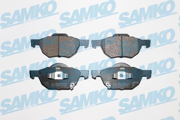 Samko 5SP1211 - Тормозные колодки, дисковые, комплект www.autospares.lv