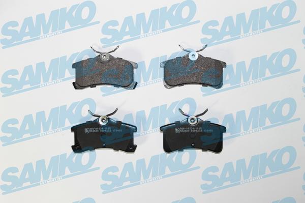 Samko 5SP1233 - Тормозные колодки, дисковые, комплект www.autospares.lv