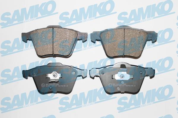 Samko 5SP1237 - Тормозные колодки, дисковые, комплект www.autospares.lv