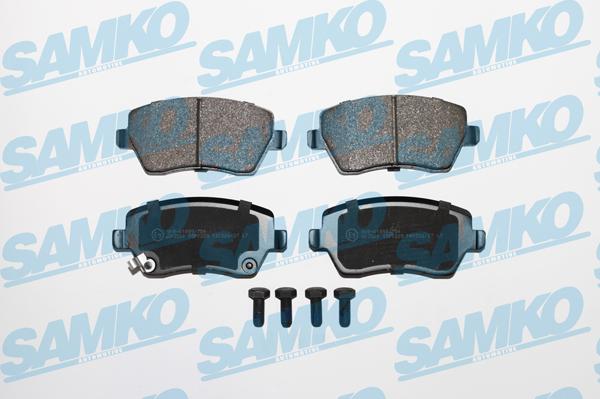 Samko 5SP1229 - Тормозные колодки, дисковые, комплект www.autospares.lv