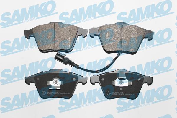 Samko 5SP1270 - Тормозные колодки, дисковые, комплект www.autospares.lv