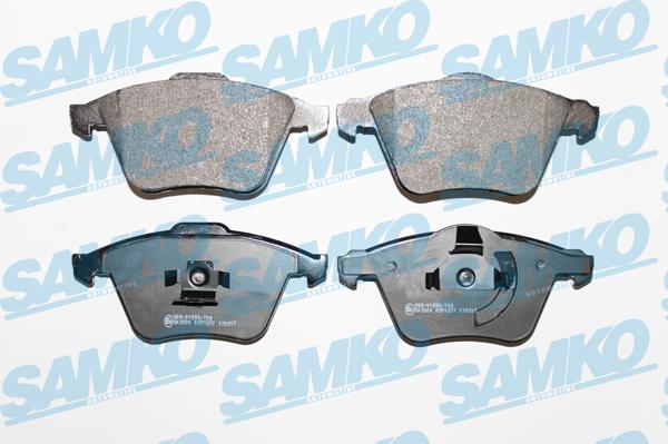 Samko 5SP1277 - Тормозные колодки, дисковые, комплект www.autospares.lv