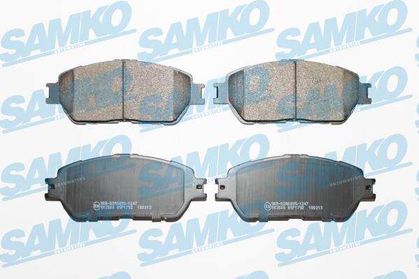 Samko 5SP1792 - Bremžu uzliku kompl., Disku bremzes www.autospares.lv