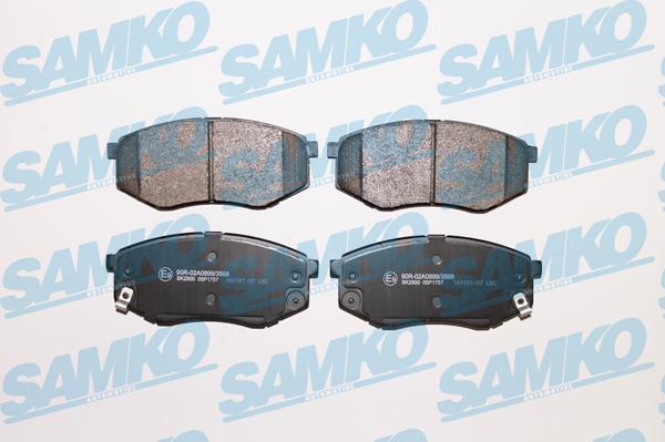 Samko 5SP1757 - Тормозные колодки, дисковые, комплект www.autospares.lv