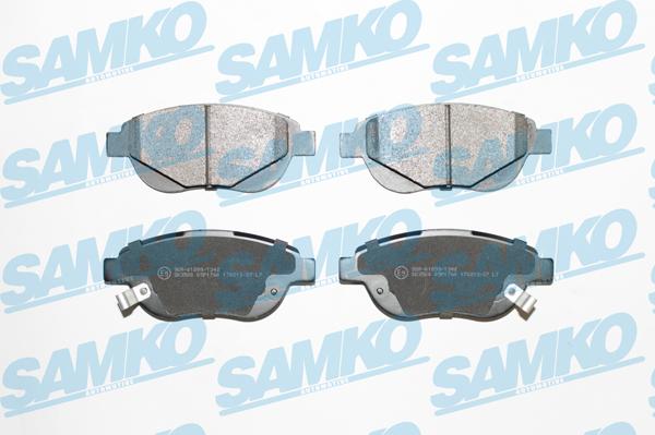 Samko 5SP1760 - Тормозные колодки, дисковые, комплект www.autospares.lv