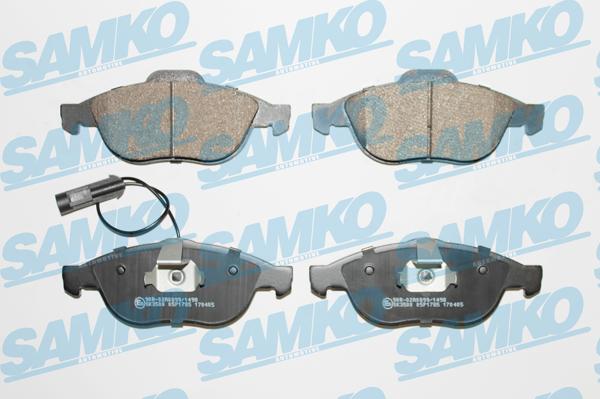 Samko 5SP1785 - Тормозные колодки, дисковые, комплект www.autospares.lv