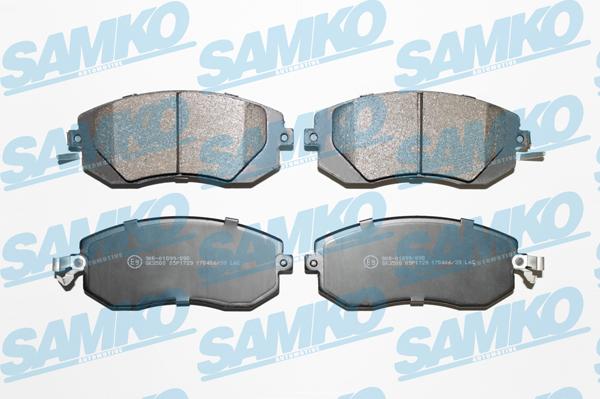 Samko 5SP1729 - Тормозные колодки, дисковые, комплект www.autospares.lv