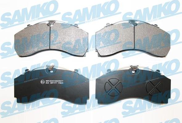 Samko 5SP1777 - Brake Pad Set, disc brake www.autospares.lv