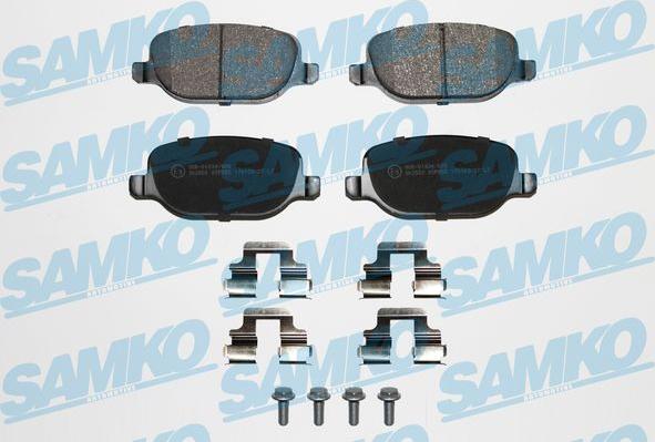 Samko 5SP855K - Тормозные колодки, дисковые, комплект www.autospares.lv