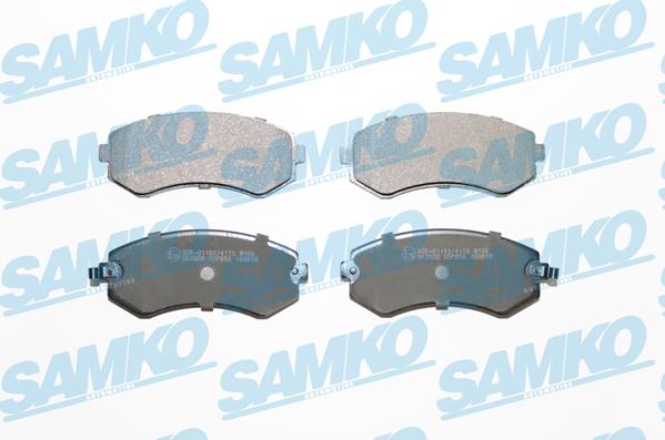 Samko 5SP856 - Тормозные колодки, дисковые, комплект www.autospares.lv