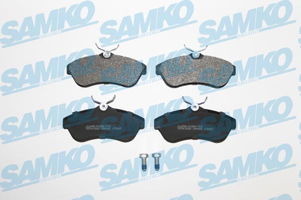 Samko 5SP806 - Тормозные колодки, дисковые, комплект www.autospares.lv