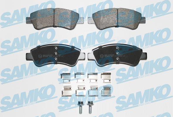 Samko 5SP802K - Тормозные колодки, дисковые, комплект www.autospares.lv