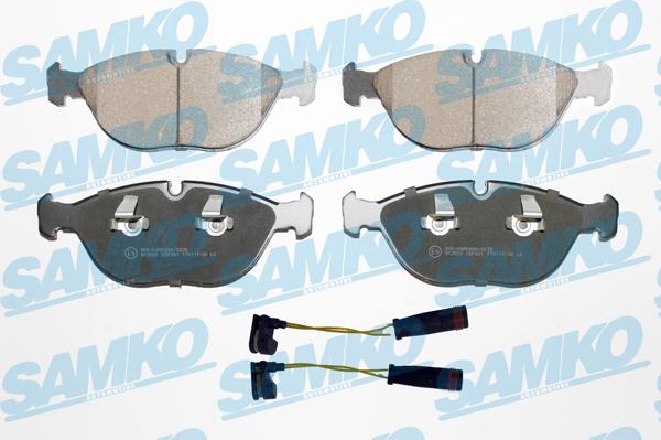 Samko 5SP881G - Brake Pad Set, disc brake www.autospares.lv