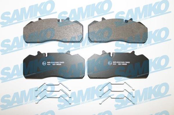 Samko 5SP822 - Bremžu uzliku kompl., Disku bremzes www.autospares.lv