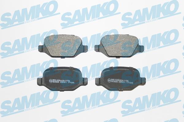 Samko 5SP871 - Bremžu uzliku kompl., Disku bremzes www.autospares.lv