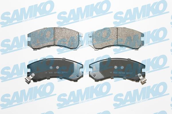 Samko 5SP363 - Тормозные колодки, дисковые, комплект www.autospares.lv