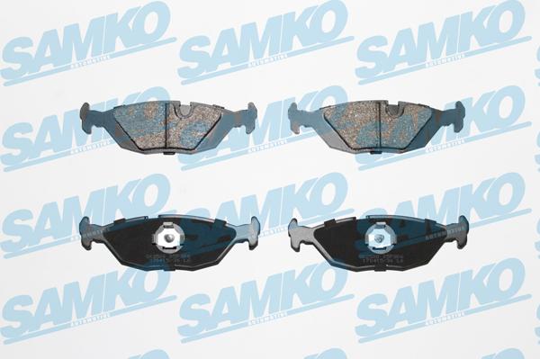 Samko 5SP306 - Тормозные колодки, дисковые, комплект www.autospares.lv