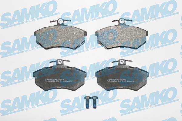 Samko 5SP299 - Тормозные колодки, дисковые, комплект www.autospares.lv