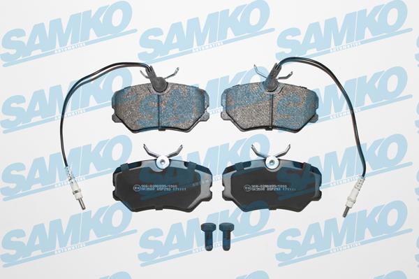 Samko 5SP293 - Тормозные колодки, дисковые, комплект www.autospares.lv