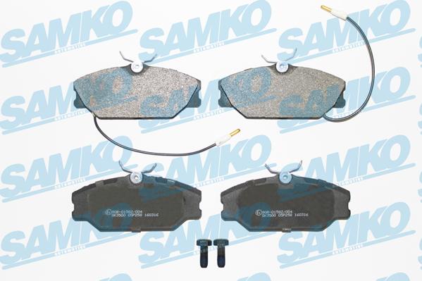 Samko 5SP258 - Bremžu uzliku kompl., Disku bremzes www.autospares.lv