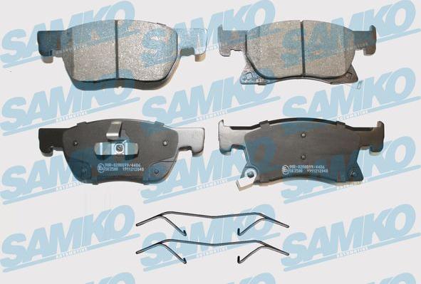 Samko 5SP2048K - Bremžu uzliku kompl., Disku bremzes www.autospares.lv