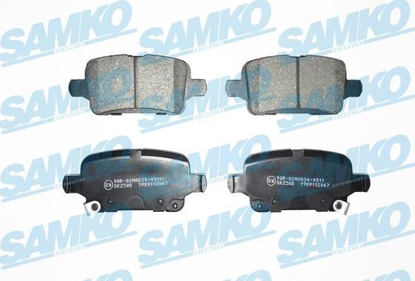 Samko 5SP2047 - Bremžu uzliku kompl., Disku bremzes www.autospares.lv