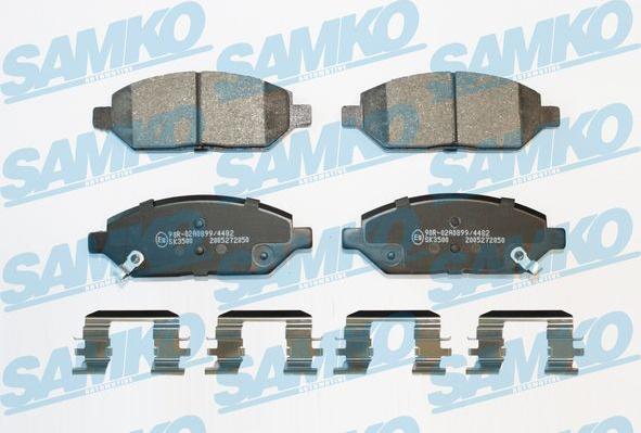 Samko 5SP2050K - Тормозные колодки, дисковые, комплект www.autospares.lv