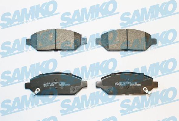 Samko 5SP2050 - Тормозные колодки, дисковые, комплект www.autospares.lv