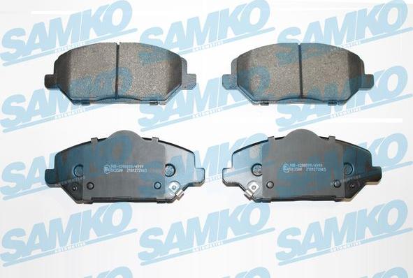 Samko 5SP2065 - Тормозные колодки, дисковые, комплект www.autospares.lv