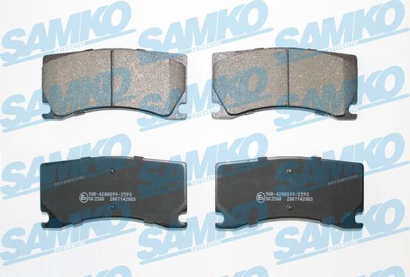 Samko 5SP2003 - Bremžu uzliku kompl., Disku bremzes www.autospares.lv