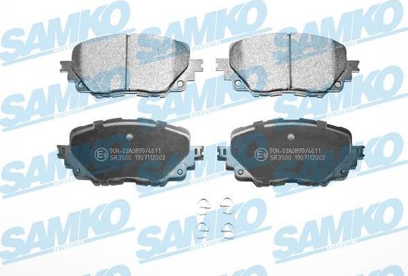 Samko 5SP2002 - Bremžu uzliku kompl., Disku bremzes www.autospares.lv