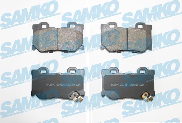 Samko 5SP2089 - Bremžu uzliku kompl., Disku bremzes www.autospares.lv