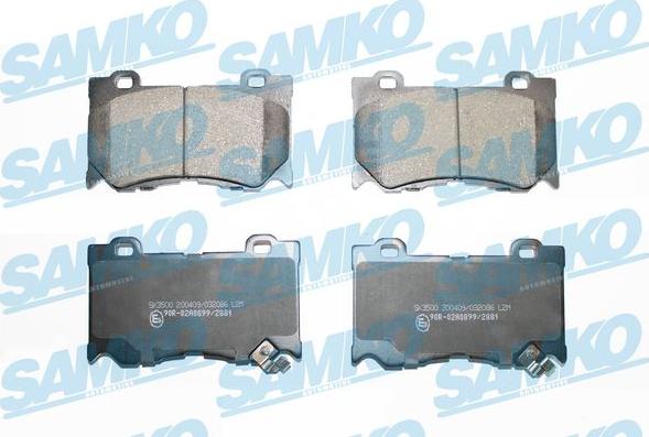 Samko 5SP2086 - Bremžu uzliku kompl., Disku bremzes www.autospares.lv