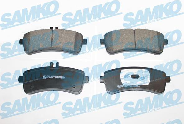 Samko 5SP2087 - Тормозные колодки, дисковые, комплект www.autospares.lv