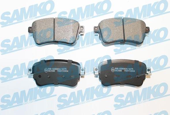 Samko 5SP2034 - Bremžu uzliku kompl., Disku bremzes www.autospares.lv