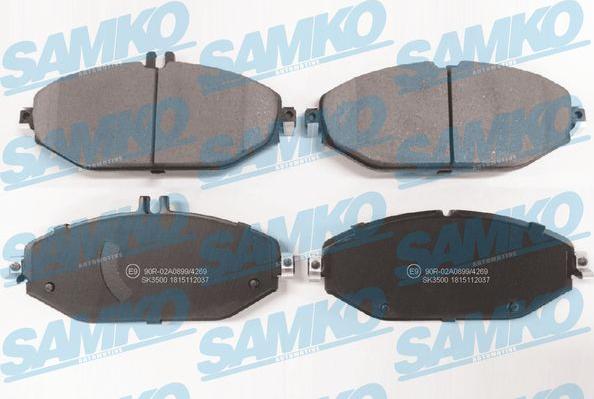 Samko 5SP2037 - Bremžu uzliku kompl., Disku bremzes www.autospares.lv