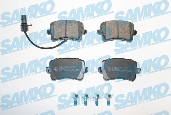 Samko 5SP2079 - Тормозные колодки, дисковые, комплект www.autospares.lv