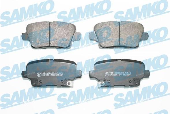 Samko 5SP2141 - Bremžu uzliku kompl., Disku bremzes www.autospares.lv