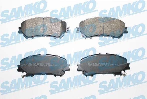 Samko 5SP2151 - Bremžu uzliku kompl., Disku bremzes www.autospares.lv