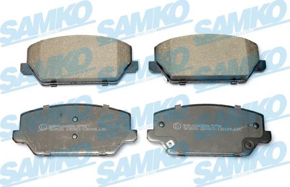 Samko 5SP2165 - Bremžu uzliku kompl., Disku bremzes www.autospares.lv