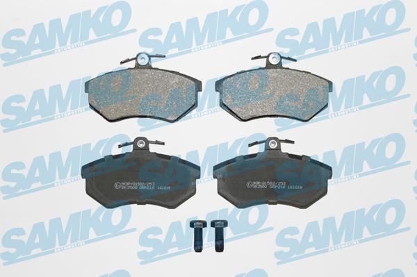 Samko 5SP216 - Тормозные колодки, дисковые, комплект www.autospares.lv