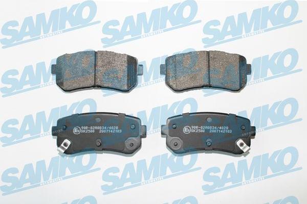 Samko 5SP2103 - Тормозные колодки, дисковые, комплект www.autospares.lv