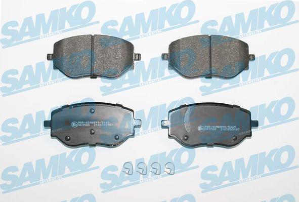 Samko 5SP2187 - Bremžu uzliku kompl., Disku bremzes www.autospares.lv