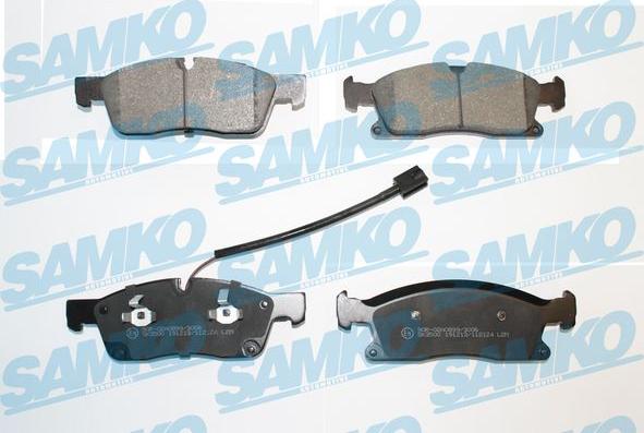 Samko 5SP2124 - Bremžu uzliku kompl., Disku bremzes www.autospares.lv