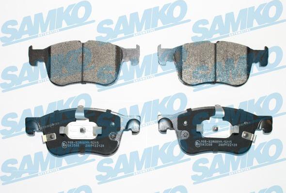 Samko 5SP2120 - Тормозные колодки, дисковые, комплект www.autospares.lv