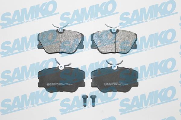 Samko 5SP280 - Тормозные колодки, дисковые, комплект www.autospares.lv