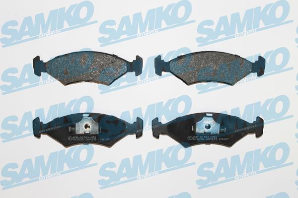 Samko 5SP233 - Тормозные колодки, дисковые, комплект www.autospares.lv