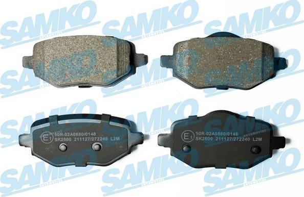 Samko 5SP2240 - Brake Pad Set, disc brake www.autospares.lv