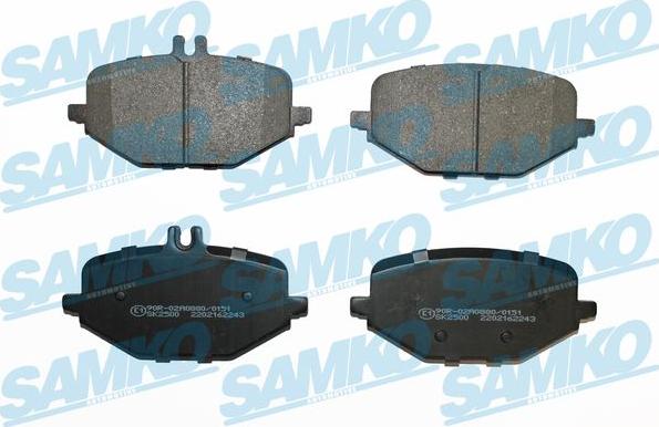 Samko 5SP2243 - Bremžu uzliku kompl., Disku bremzes www.autospares.lv